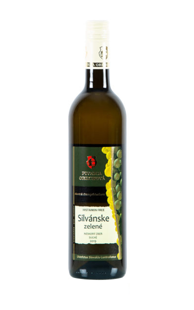 Pivnica ORECHOVÁ - Silvánske zelené AV, r.2019, bezhistaminové biele suché víno 0,75l