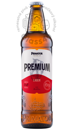 Pivovar PRIMÁTOR - prémiový ležiak 12° 5% alk., 0,5l vratná fľaša