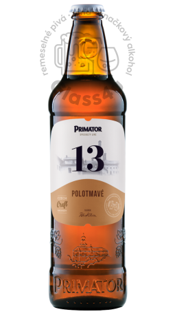 Pivovar - PRIMÁTOR - polotmavá 13° 5,5% alk., 0,5l vratná fľaša